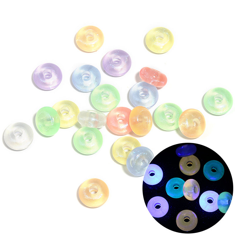 Wholesale 350pcs Acrylic Luminous Fine Flashing Mermaid Abacus Beads DIY Spacer